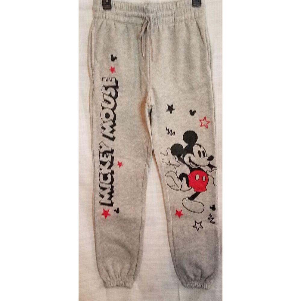 Disney Mickey Mouse Graphic Jogger Pants, 28" Inseam, Size XS New w/tags‎ Gray